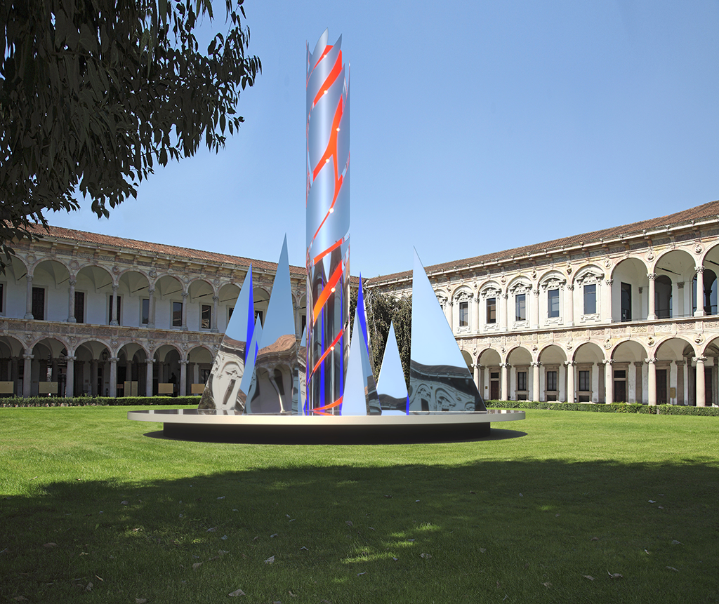 Nanda Vigo, Exoteric Gate nel cortile dell'Università Statale di Milano, 2016